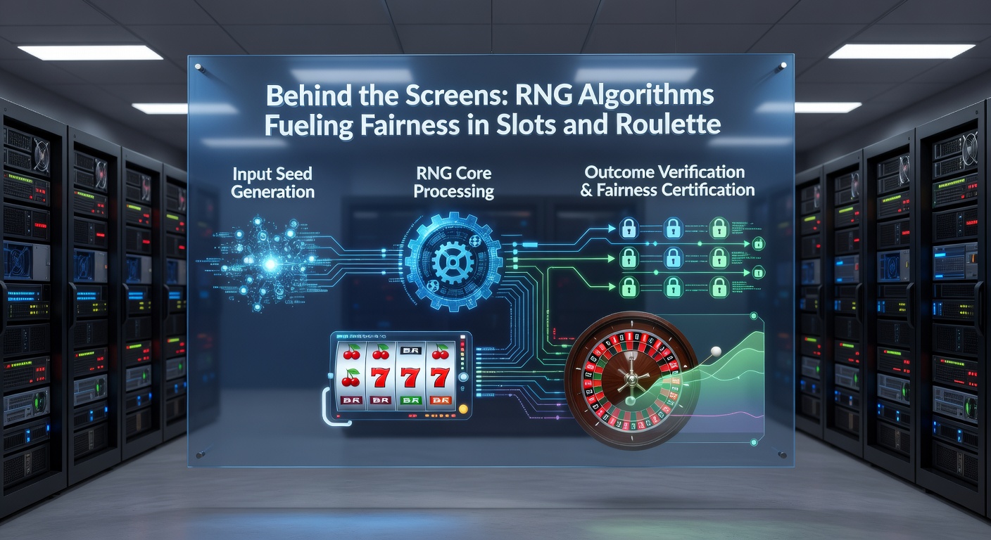 Close-up of roulette wheel with digital overlay showing RNG simulation determining ball landing position