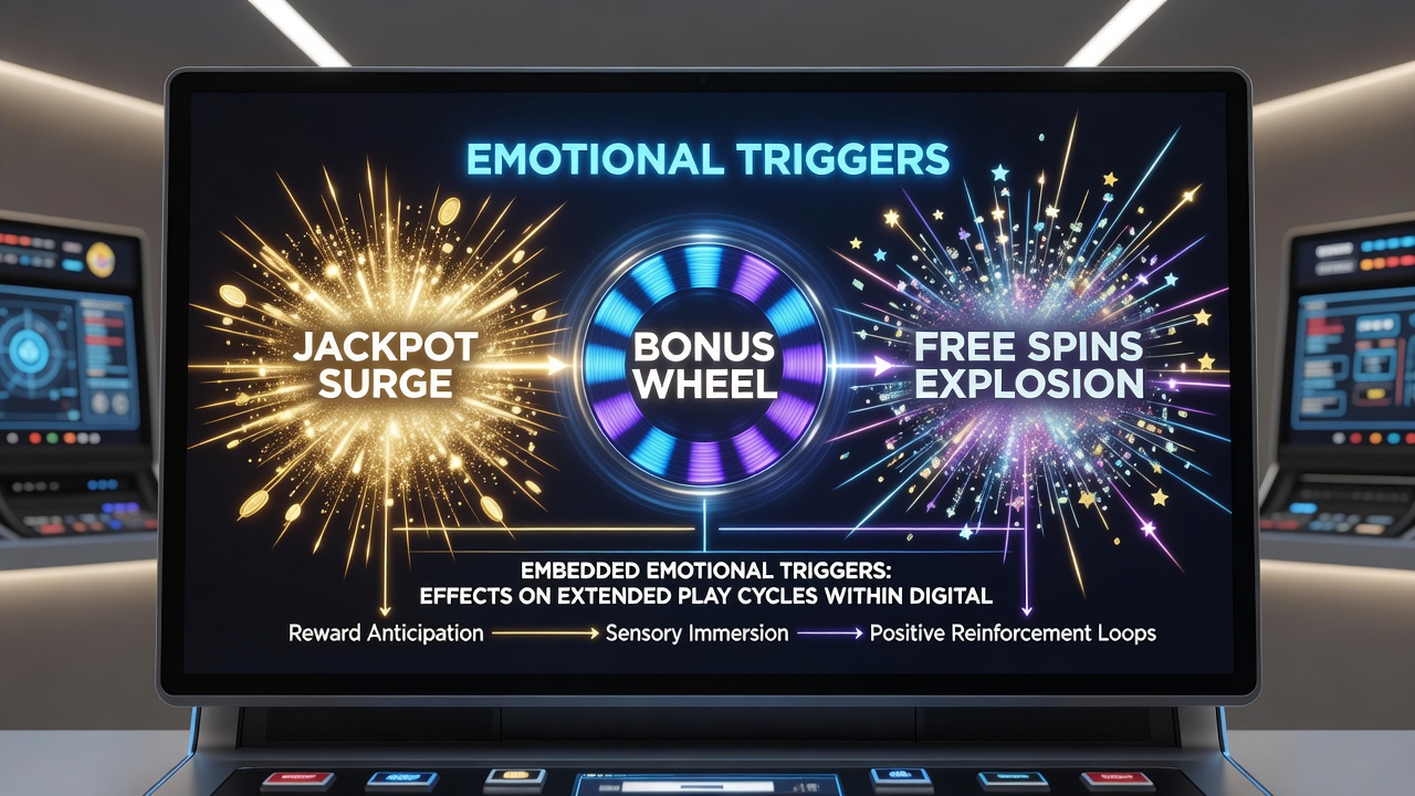 Close-up view of animated slot symbols triggering emotional response during a bonus round in a digital casino environment